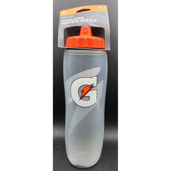 Gatorade 30oz Double-Wall Insulated Squeeze Bottle With Red Lid BPA-Free - Picture 4 of 8